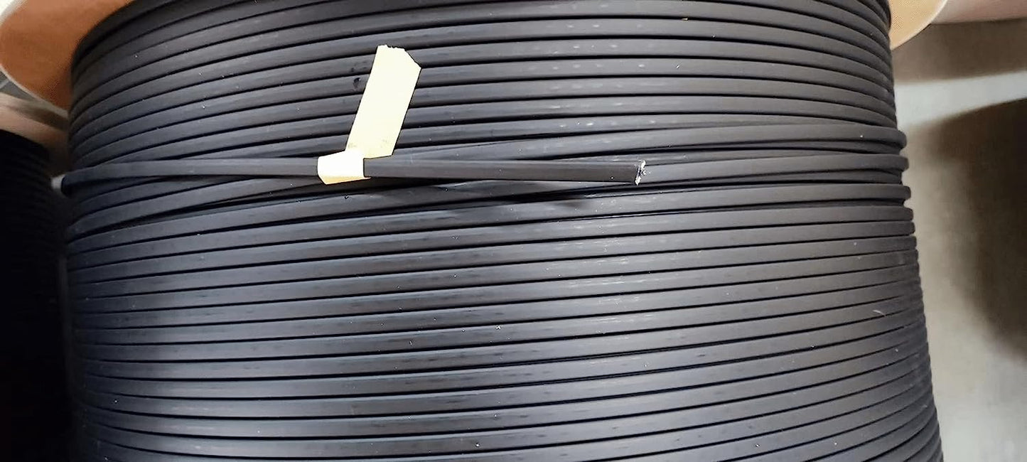 Optical Fiber 6 cores 2000m flat drop G.652D Singlemode, 2 Frp 1.6mm with coating, PBT loose tube, jacket hdpe, black, waterblock yarn, ripcord, hdpe outter sheat, cable OD 3.3x6.0mm, Indoor/Outdoor, 48 kgs