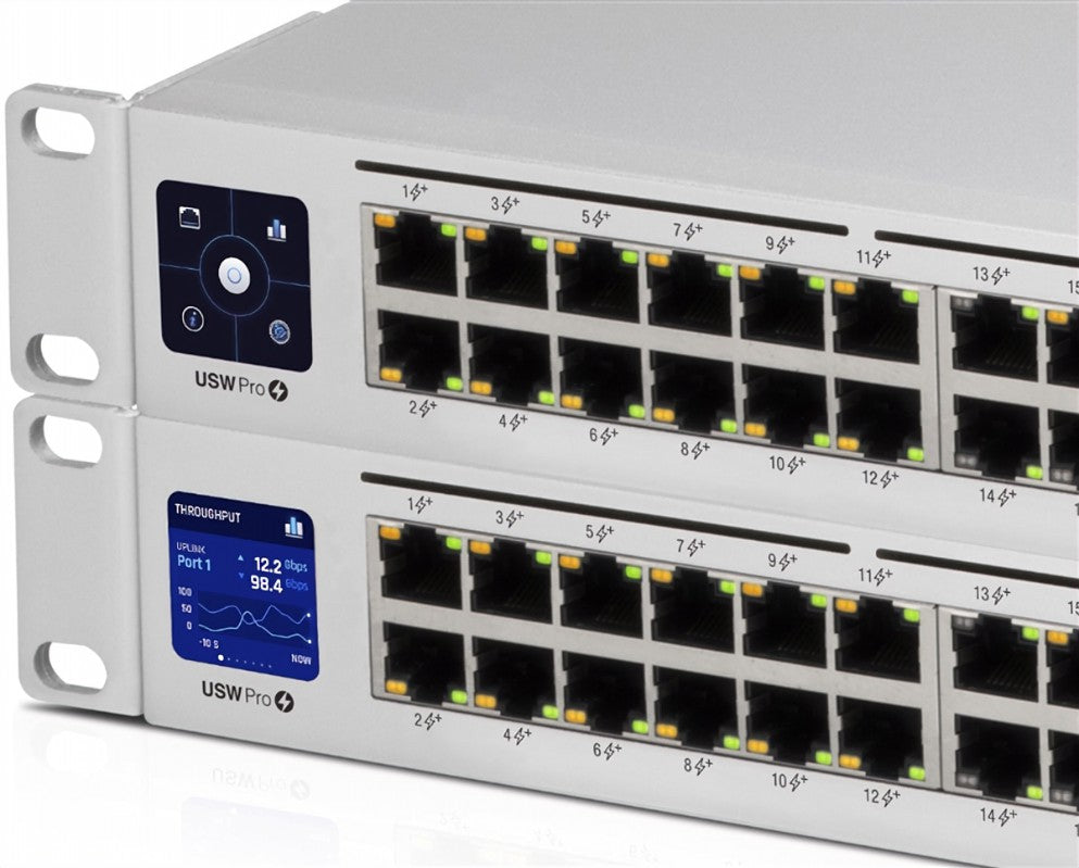 Switch 48p Giga 48x POE, 4Sfp 10Gb Unifi 8 GbE, 802.3bt y 40 Poe 802.3at, 600w Admin, L3 Sw Feat, fanless, USW-PRO-48-POE