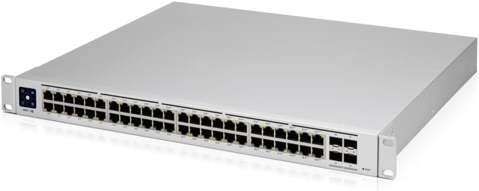 Switch 48p Giga 48x POE, 4Sfp 10Gb Unifi 8 GbE, 802.3bt y 40 Poe 802.3at, 600w Admin, L3 Sw Feat, fanless, USW-PRO-48-POE