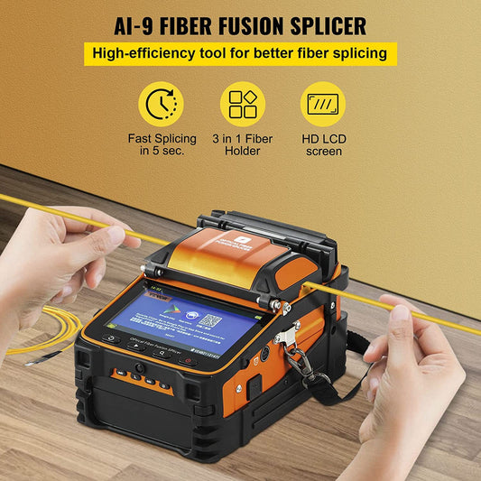 Fiber Optic Splicer, Fusion Machine 6 Motors Built in OPM VFL bluetooth, Signalfire AI-9, Optical Fiber Welder