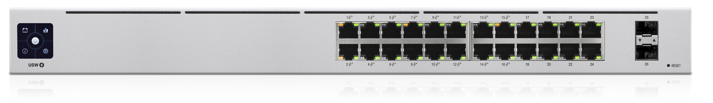 Switch 24 port Gigabit, POE UNIFI, have 16 ports POE and 8 Non POE plus 2 Port Sfp, Layer 2